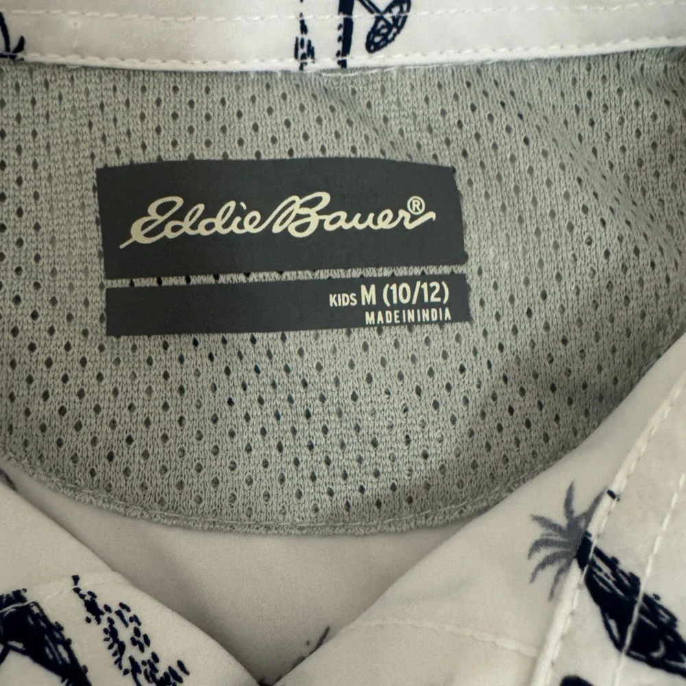 Eddie Bauer White and Navy Tropical Kids Matching Set